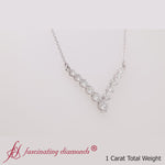 Load and play video in Gallery viewer, 1-carat-graduated-diamond-v-shaped-necklace-in-white-gold-fdnk8068-video
