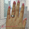 Thumbnail 60 - Round 3 Stone Trellis Engagement Ring