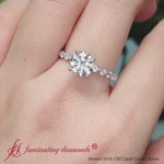 Load and play video in Gallery viewer, Shared Prong Thin Engagement Ring
