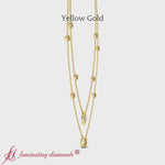 Load and play video in Gallery viewer, stackable-halo-station-diamond-necklace-in-yellow-gold-fdnk11062-nl-yg
