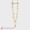 Thumbnail 1 - stackable-halo-station-diamond-necklace-in-yellow-gold-fdnk11062-nl-yg