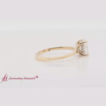 Load and play video in Gallery viewer, Radiant Cut Thin Setting Hidden Halo Ring
