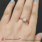 Load and play video in Gallery viewer, Princess Cut Irish Split Solitaire Ring
