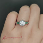 Load and play video in Gallery viewer, Beautiful Filigree 6 Prong Diamond Ring
