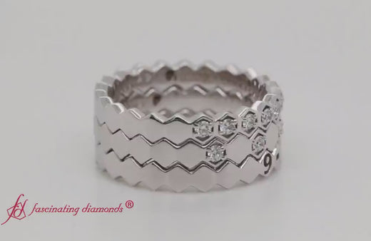 engraved-hexagon-diamond-promise-stacking-rings-in-white-gold-fd9187-video