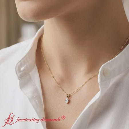 Marquise Cut Solitaire Pendant