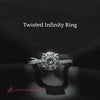 Load and play video in Gallery viewer, round-cut-twisted-infinity-vine-lab-diamond-engagement-ring-in-14k-white-gold-fdens8253r720