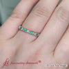 Load and play video in Gallery viewer, baguette-and-round-diamond-band-with-emerald-in-white-gold-fdewb318