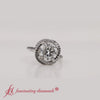 Load and play video in Gallery viewer, flower-halo-round-black-diamond-engagement-ring-in-white-gold-FD10073ROR-2