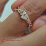 Load and play video in Gallery viewer, infinity-daisy-floral-heart-shaped-diamond-engagement-ring-in-rose-gold-FD9986HT
