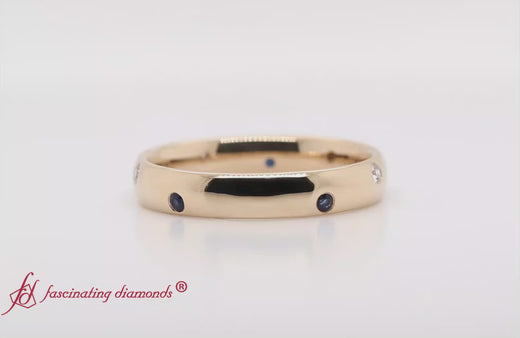 classic-dome-diamond-comfort-fit-wedding-ring-for-men-with-sapphire-in-14k-white-gold-fd1092b