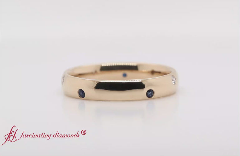 classic-dome-diamond-comfort-fit-wedding-ring-for-men-with-sapphire-in-14k-white-gold-fd1092b