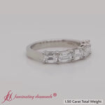 Load and play video in Gallery viewer, Horizontal Emerald Cut Classic Band
