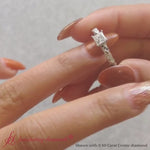 Load and play video in Gallery viewer, princess-cut-black-diamond-twisted-vine-engagement-ring-in-white-gold-FD9127PR
