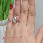 Load and play video in Gallery viewer, Marquise Cut Twisted Vine Luxury Bridal Set
