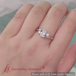 Load and play video in Gallery viewer, Swirl Bypass 3 Stone Ring
