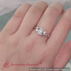 swirl bypass 3 stone lab diamond engagement ring in 14k white gold-FD8896ROR