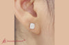 Load and play video in Gallery viewer, Cushion Diamond Basket Stud Earring