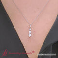 Thumbnail 1 - 3-diamond-drop-pendant-necklace-in-white-gold-fdpd11293-0.30-ct-video