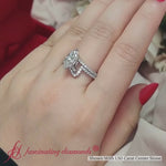 Load and play video in Gallery viewer, Petite Bypass Marquise Diamond Bridal Set
