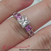 Load and play video in Gallery viewer, Princess Cut Channel Three Stone Classic Ring