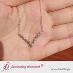 Load and play video in Gallery viewer, 1-carat-graduated-diamond-v-shaped-necklace-in-yellow-gold-fdnk8068-fancyvideo
