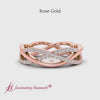 Load and play video in Gallery viewer, diamond-criss-cross-weave-wedding-band-in-rose-gold-FD11069B
