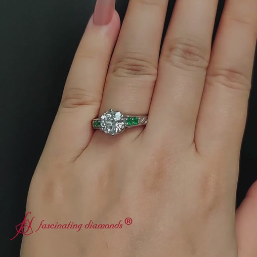 beautiful-filigree-6-prong-lab-diamond-engagement-ring-with-emerald-in-platinum-FD9143R-1-720