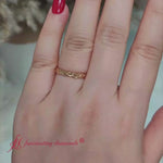 Load and play video in Gallery viewer, braided-eternity-wedding-band-in-yellow-gold-FD8681B
