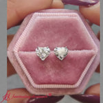 Load and play video in Gallery viewer, heart-shaped-3-prong-basket-stud-earring-one-carat-in-white-gold-FDEAR-10411HT-2.00CT
