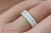 Load and play video in Gallery viewer, Basket Prong Eternity Radiant Cut Wedding Band