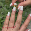 Load and play video in Gallery viewer, curve-wave-oval-shaped-solitaire-diamond-ring-in-yellow-gold-fdens11566r