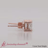 Load and play video in Gallery viewer, 1-carat-princess-cut-diamond-stud-earring-in-14k-white-gold-fdear10411pr-4