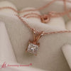 Load and play video in Gallery viewer, 0-50-ct-diamond-princess-cut-solitaire-necklace-in-rose-gold-fdpd8469pr