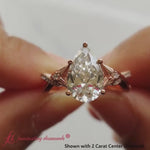 Load and play video in Gallery viewer, infinity-daisy-floral-pear-shaped-diamond-engagement-ring-in-rose-gold-FD9986PE
