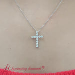 Load and play video in Gallery viewer, Name
milgrain-bezel-diamond-cross-pendant-in-white-gold-fdpd10799

