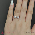 Load and play video in Gallery viewer, 2-carat-heart-diamond-2-stone-ring-in-14k-white-gold-FD8238-2.0CT