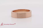 Load and play video in Gallery viewer, 6-mm-flat-wedding-band-ring-in-rose-gold-fdm10519b-6-00mm
