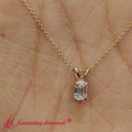 Thumbnail 9 - Emerald Cut 4 Prong Solitaire Pendant