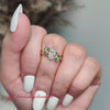 Marquise Emerald Bezel Set Nature Inspired Marquise Cut Lab Diamond Engagement Ring In 14k Yellow Gold-FD10962R-2000