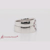 Load and play video in Gallery viewer, his-&amp;-her-wedding-band-set-perfectly-matched-rings-white-diamond-&amp;-ruby-in-white-gold-FD1144B