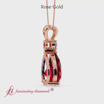 Load and play video in Gallery viewer, simple-round-and-pear-ruby-pendant-in-rose-gold-fdpd10940-video
