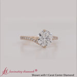 Load and play video in Gallery viewer, Petite Swirl Round Diamond Ring

