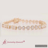 7.60 Ct. Bezel Tennis Bracelet Heart Shaped Diamond In 14K Yellow Gold-FDBRC10581HT-7.60 CT