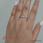 Load and play video in Gallery viewer, east-west-2-carat-marquise-lab-diamond-wedding-ring-in-14k-white-gold-fdens9939b