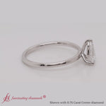 Load and play video in Gallery viewer, pear+diamond+thin+classic+engagement+ring+set+in+14k+white+gold-FD9358R
