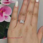 Load and play video in Gallery viewer, east-west-cushion-2-tone-lab-diamond-engagement-ring-in-14k-yellow-gold-fdenr11539