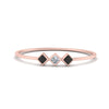 Load image into Gallery viewer, princess-3-stone-tiny-stackable-rings-with-black-diamond-in-rose-gold-FD9395PRRGBLACK-NL-RG.jpg