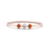 Load image into Gallery viewer, princess-3-stone-tiny-stackable-rings-with-orange-sapphire-in-rose-gold-FD9395PRRGSAOR-NL-RG.jpg