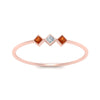 Load image into Gallery viewer, princess-3-stone-tiny-stackable-rings-with-orange-sapphire-in-rose-gold-FD9395PRRGSAOR-NL-RG.jpg